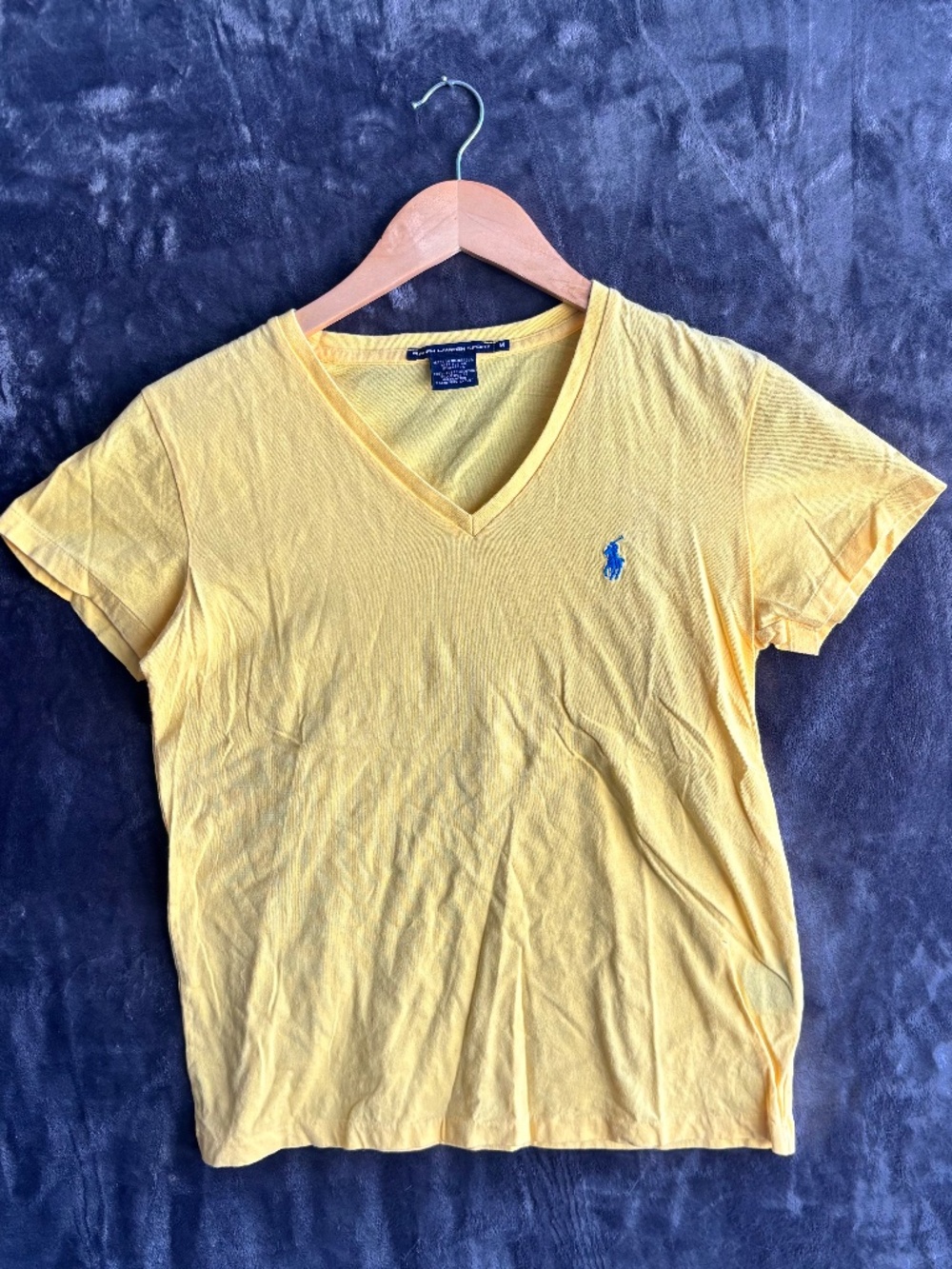 Yellow Ralph Lauren V Neck Tee